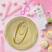 Gold Monogram O Wedding Custom Monogram Weddings Pappteller (Party)