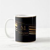 Gold Monogram Personalisiert Trendy Espresso Tasse (Links)