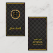 Gold Monogram Physician Assistant Business Card Visitenkarte (Vorne/Hinten)
