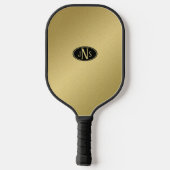 Gold Monogram Pickleball Paddel Pickleball Schläger (Rückseite)