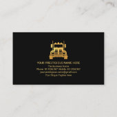 Gold Monogram Placard Logistics Trucking Visitenkarte (Rückseite)