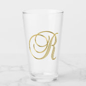 Gold Monogram R Glas (Vorderseite)