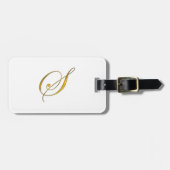 Gold Monogram S Gepäckanhänger (Vorderseite horizontal)