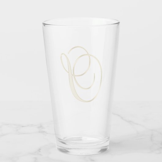 Gold Monogram S Glas (Rückseite)