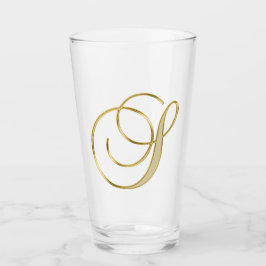 Gold Monogram S Glas