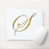 Gold Monogram S Mousepad (Mit Mouse)