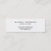 Gold Monogram Script Schwarzer Hintergrund Mini Visitenkarte (Rückseite)