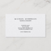 Gold Monogram Script Schwarzer Hintergrund Visitenkarte (Rückseite)