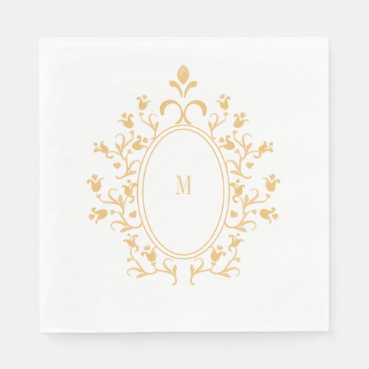 Gold Monogram Serviette (Vorderseite)