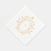 Gold Monogram Serviette (Ecke)