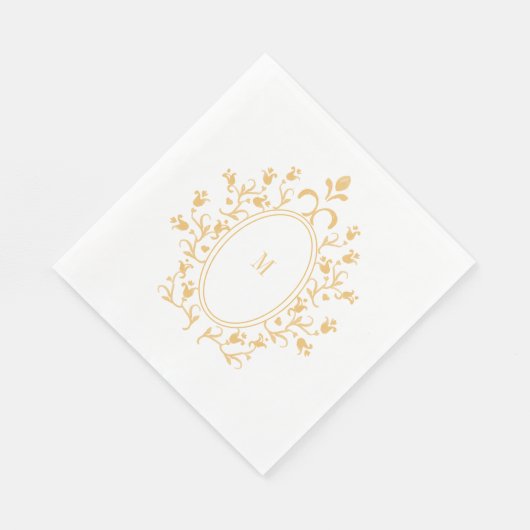 Gold Monogram Serviette (Ecke)