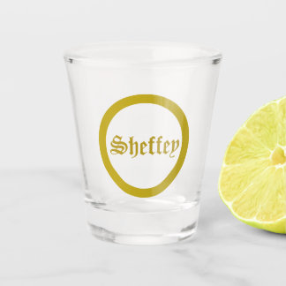 Gold Monogram Shot Glass Schnapsglas