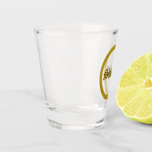 Gold Monogram Shot Glass Schnapsglas (Links)