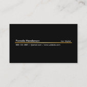 Gold Monogram Square Visitenkarte (Rückseite)