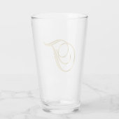 Gold Monogram T Glas (Rückseite)