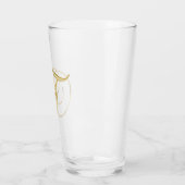 Gold Monogram T Glas (Links)