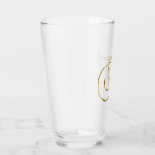 Gold Monogram T Glas (Rechts)
