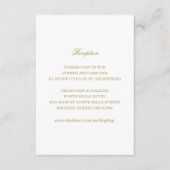 Gold Monogram Traditionelle Hochzeitsempfangskarte RSVP Karte (Vorderseite)