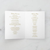 Gold Monogram Traditionelle katholische Hochzeitsp Karte (Innenseite)