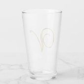 Gold Monogram V Glas (Rückseite)