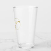 Gold Monogram V Glas (Links)