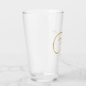 Gold Monogram V Glas (Rechts)