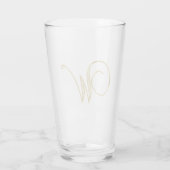 Gold Monogram W Glass Glas (Rückseite)
