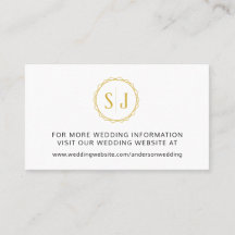 Gold Monogram Wedding Website