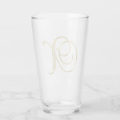 Gold Monogram X Glas (Rückseite)