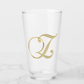 Gold Monogram Z Glas (Vorderseite)