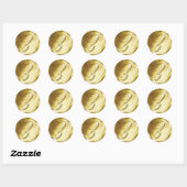 Gold Monogram Z Umschlag Aufkleber Stickers (Blatt)