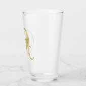 Gold Monogramm A Glas (Links)