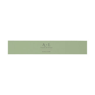 Gold Monogramm-Bauchband | Hochzeitsumschlag Einladungsbanderole