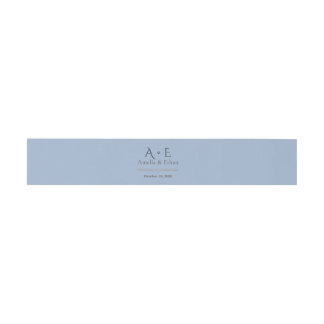 Gold Monogramm-Bauchband | Hochzeitsumschlag Einladungsbanderole