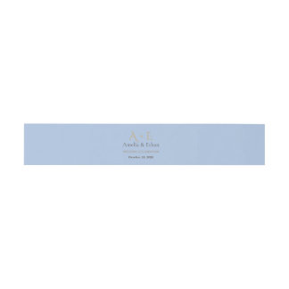 Gold Monogramm Bauchband | Hochzeitsumschlag Einladungsbanderole