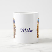 👑 Gold Monogramm Buchstabe M Personalisiert  Jumbo-Tasse (Vorderseite)