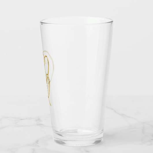 Gold Monogramm C, Letter C Glas (Links)
