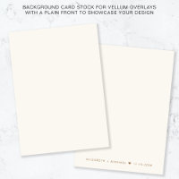 Gold Monogramm Creme Background für Vellum Overlay