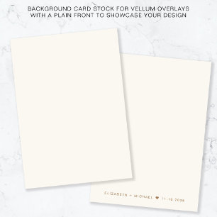 Gold Monogramm Creme Background für Vellum Overlay Einladung