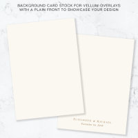 Gold Monogramm Creme Background für Vellum Overlay