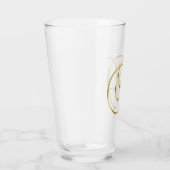 Gold Monogramm D Glas (Rechts)