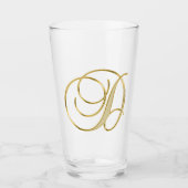 Gold Monogramm D Glas (Vorderseite)