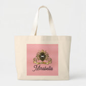 Gold Monogramm Design Jumbo Stoffbeutel (Vorne)