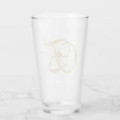Gold Monogramm E Glas (Rückseite)