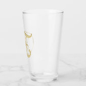 Gold Monogramm E Glas (Links)
