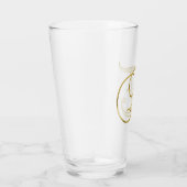 Gold Monogramm E Glas (Rechts)