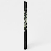 Gold Monogramm Elegant Moderne Grüne Schwarz iPhone Hülle (Linke Seite)