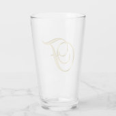 Gold Monogramm F-Glas Glas (Rückseite)