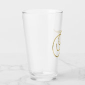 Gold Monogramm F-Glas Glas (Rechts)