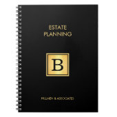 GOLD-Monogramm für das berufliche Gold-Logo Notizblock (Vorderseite)